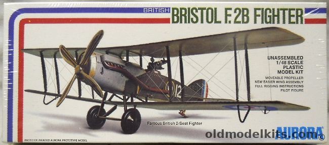 Aurora 1/48 Bristol F.2B Brisfit Fighter (F-2B) - Western Front No. 48 Sq R.F.C. Pilot Keith Park / No. 22 Sq Pilot Vert Galand, 776 plastic model kit